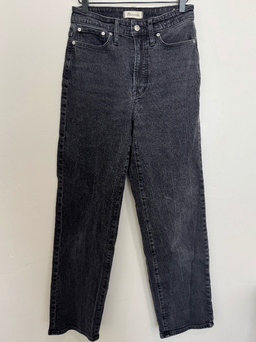 Madewell The‎ Curvy Perfect Vintage Wide Leg Jean Size 27 Tall Stonewash Black